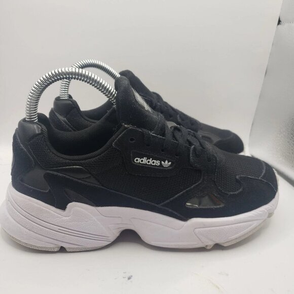Adidas Originals Women's Black FALCON Sneakers Size 5 us B28129 - Picture 1 of 7